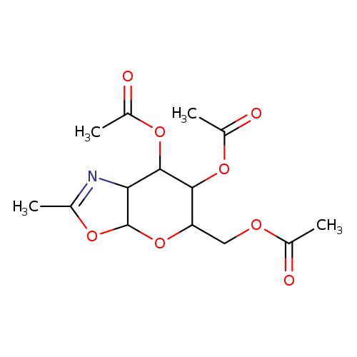 CC(=O)OCC1OC2OC(=NC2C(C1OC(=O)C)OC(=O)C)C