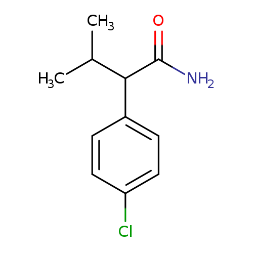 CC(C(c1ccc(cc1)Cl)C(=O)N)C
