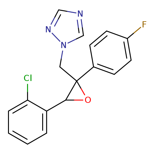Fc1ccc(cc1)C1(Cn2cncn2)OC1c1ccccc1Cl
