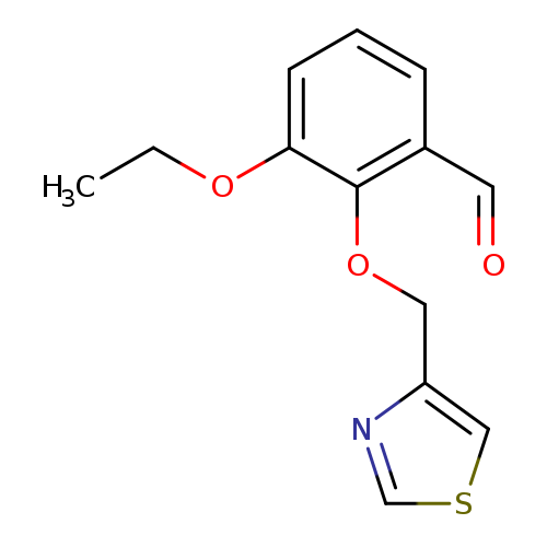 CCOc1cccc(c1OCc1ncsc1)C=O