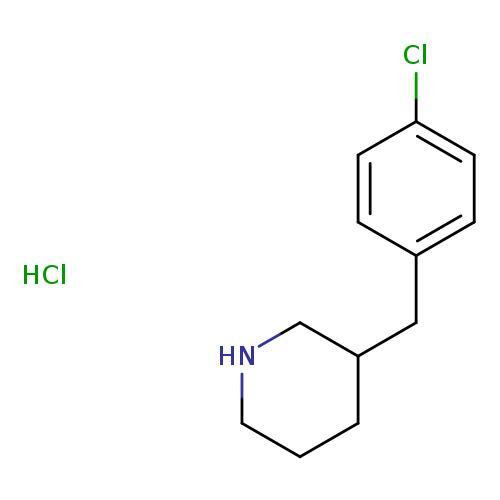 Clc1ccc(cc1)CC1CCCNC1.Cl