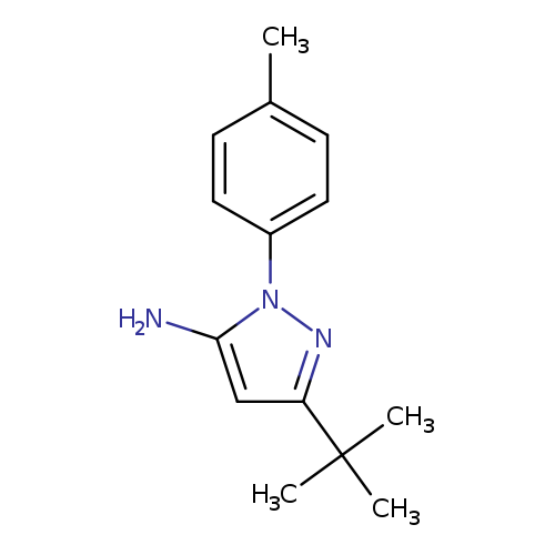 Cc1ccc(cc1)n1nc(cc1N)C(C)(C)C