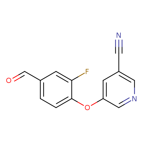 O=Cc1ccc(c(c1)F)Oc1cncc(c1)C#N