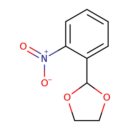 [O-][N+](=O)c1ccccc1C1OCCO1
