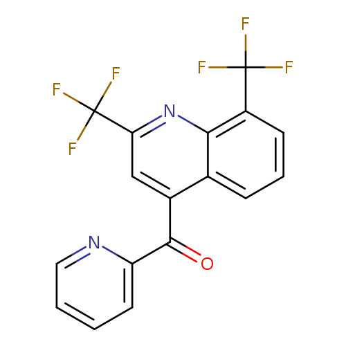 O=C(c1cc(nc2c1cccc2C(F)(F)F)C(F)(F)F)c1ccccn1
