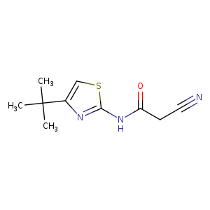 N#CCC(=O)Nc1scc(n1)C(C)(C)C