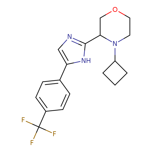 FC(c1ccc(cc1)c1cnc([nH]1)C1COCCN1C1CCC1)(F)F