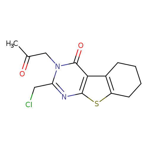 ClCc1nc2sc3c(c2c(=O)n1CC(=O)C)CCCC3