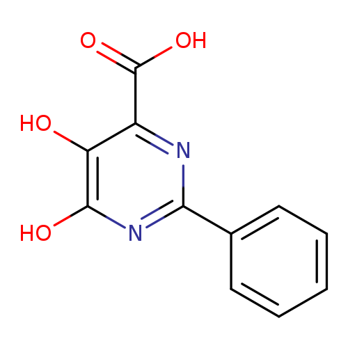 Oc1nc(nc(c1O)C(=O)O)c1ccccc1