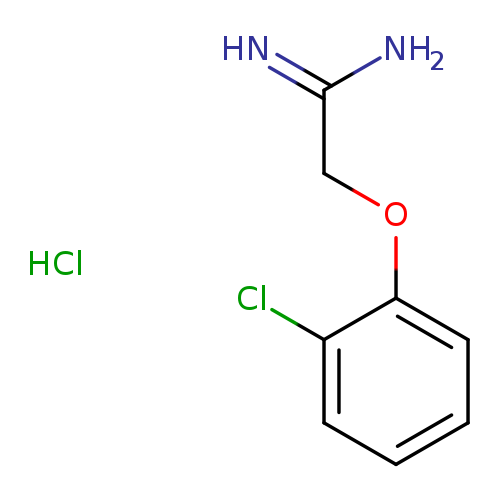NC(=N)COc1ccccc1Cl.Cl