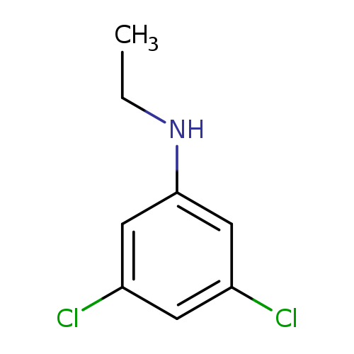 CCNc1cc(Cl)cc(c1)Cl