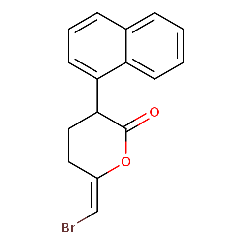 Br/C=C/1CCC(C(=O)O1)c1cccc2c1cccc2