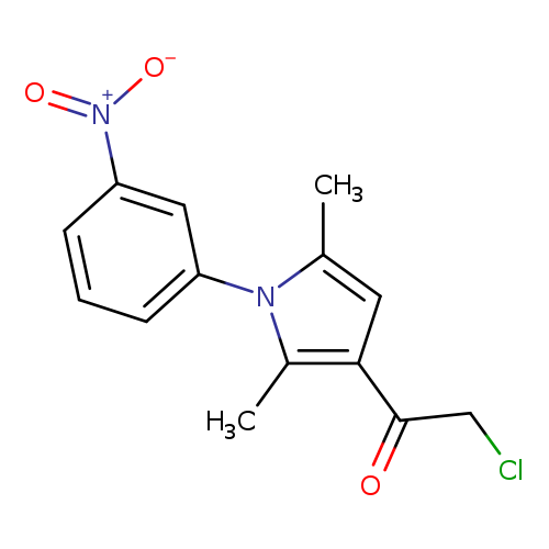 ClCC(=O)c1cc(n(c1C)c1cccc(c1)[N+](=O)[O-])C