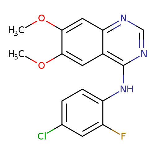 COc1cc2c(ncnc2cc1OC)Nc1ccc(cc1F)Cl