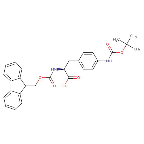 O=C(N[C@H](C(=O)O)Cc1ccc(cc1)NC(=O)OC(C)(C)C)OCC1c2ccccc2c2c1cccc2
