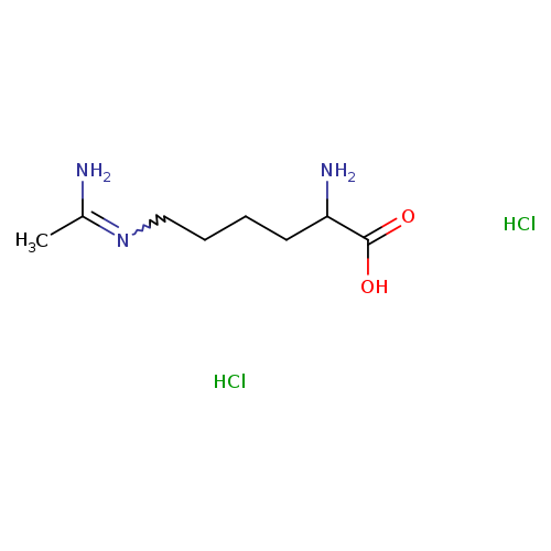 CC(=NCCCCC(C(=O)O)N)N.Cl.Cl
