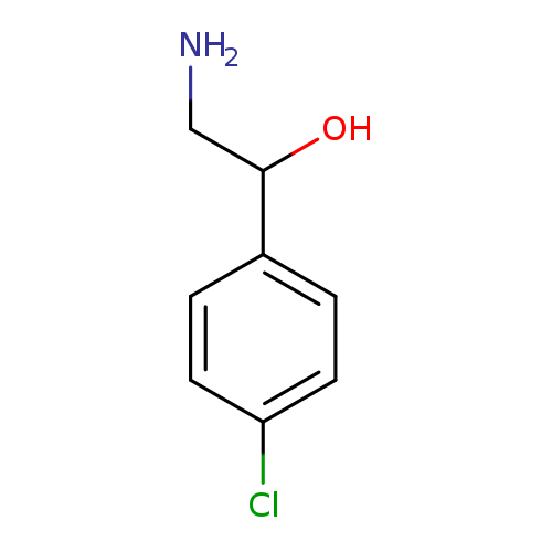 NCC(c1ccc(cc1)Cl)O