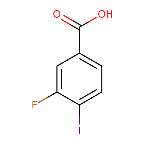 OC(=O)c1ccc(c(c1)F)I