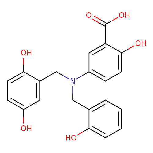 Oc1ccc(c(c1)CN(c1ccc(c(c1)C(=O)O)O)Cc1ccccc1O)O