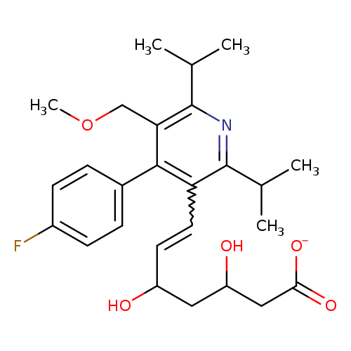 COCc1c(c2ccc(cc2)F)c(C=CC(CC(CC(=O)[O-])O)O)c(nc1C(C)C)C(C)C