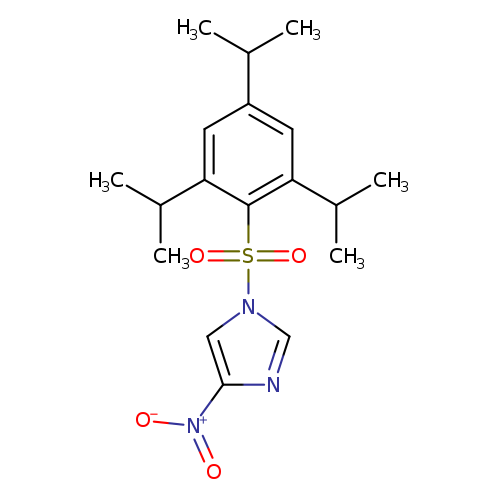 CC(c1cc(cc(c1S(=O)(=O)n1cnc(c1)[N+](=O)[O-])C(C)C)C(C)C)C