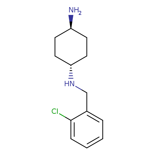N[C@@H]1CC[C@H](CC1)NCc1ccccc1Cl