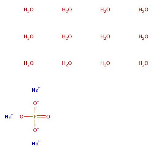 [O-]P(=O)([O-])[O-].O.O.O.O.O.O.O.O.O.O.O.O.[Na+].[Na+].[Na+]