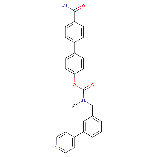 O=C(N(Cc1cccc(c1)c1ccncc1)C)Oc1ccc(cc1)c1ccc(cc1)C(=O)N