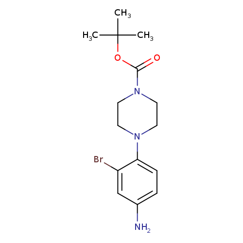 Nc1ccc(c(c1)Br)N1CCN(CC1)C(=O)OC(C)(C)C