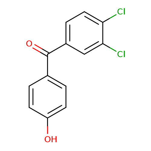 Oc1ccc(cc1)C(=O)c1ccc(c(c1)Cl)Cl