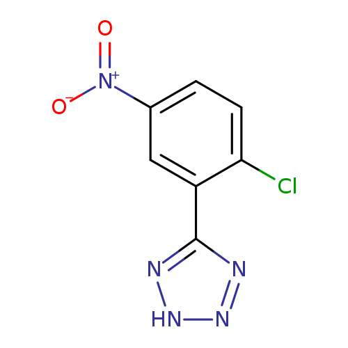 Clc1ccc(cc1c1n[nH]nn1)[N+](=O)[O-]