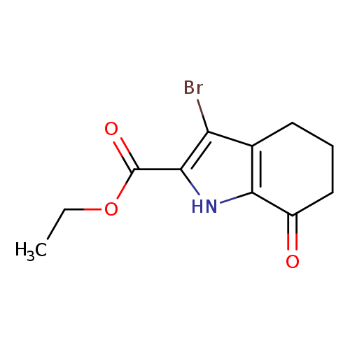 CCOC(=O)c1[nH]c2c(c1Br)CCCC2=O