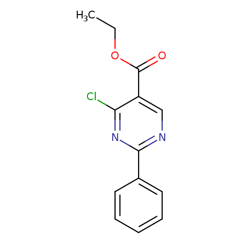 CCOC(=O)c1cnc(nc1Cl)c1ccccc1