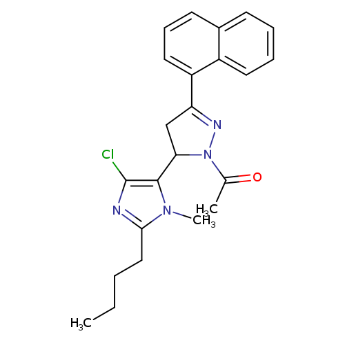 CCCCc1nc(c(n1C)C1CC(=NN1C(=O)C)c1cccc2c1cccc2)Cl