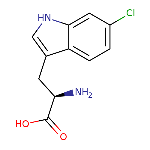 OC(=O)[C@@H](Cc1c[nH]c2c1ccc(c2)Cl)N