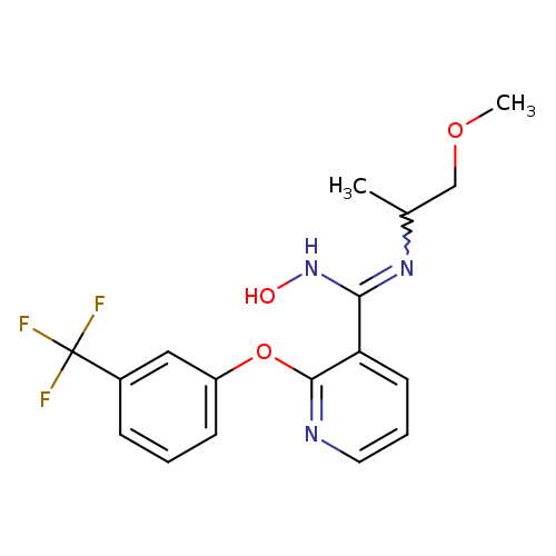 COCC(N=C(c1cccnc1Oc1cccc(c1)C(F)(F)F)NO)C