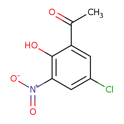 Clc1cc([N+](=O)[O-])c(c(c1)C(=O)C)O