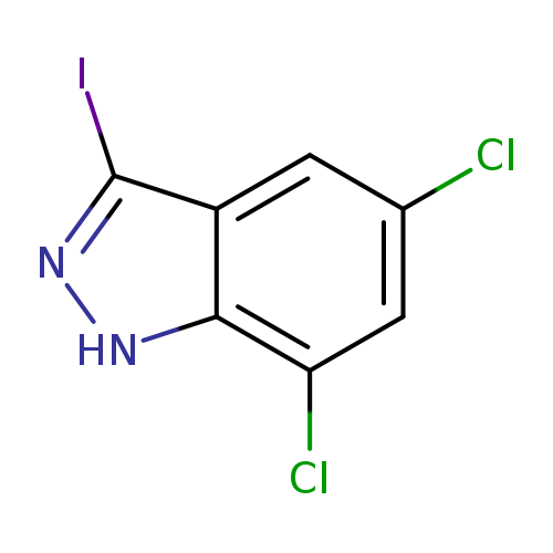Clc1cc(Cl)c2c(c1)c(I)n[nH]2
