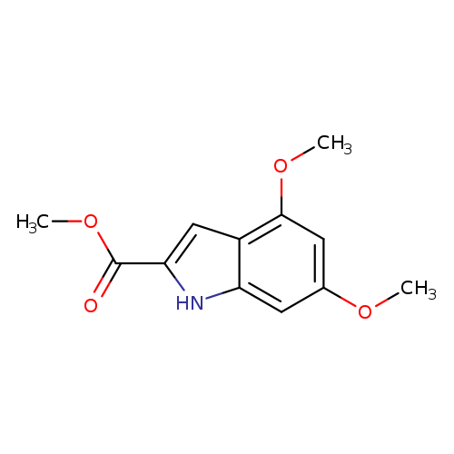 COc1cc(OC)c2c(c1)[nH]c(c2)C(=O)OC