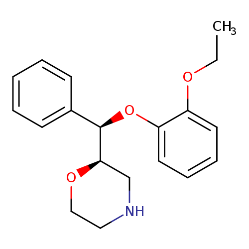 CCOc1ccccc1O[C@H](c1ccccc1)[C@@H]1OCCNC1