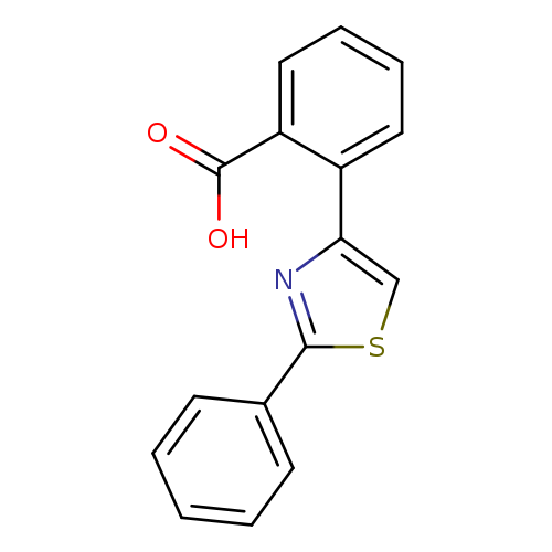 OC(=O)c1ccccc1c1csc(n1)c1ccccc1