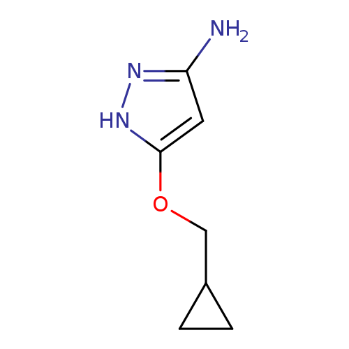 Nc1cc([nH]n1)OCC1CC1