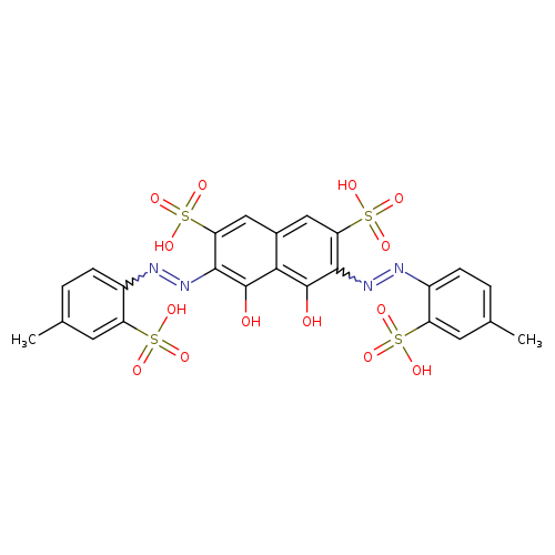 Cc1ccc(c(c1)S(=O)(=O)O)N=Nc1c(O)c2c(cc1S(=O)(=O)O)cc(c(c2O)N=Nc1ccc(cc1S(=O)(=O)O)C)S(=O)(=O)O