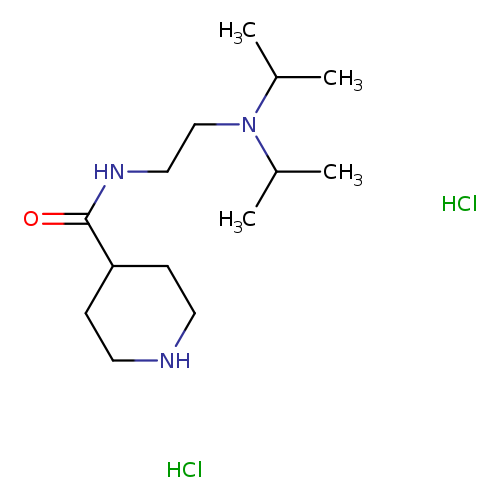 CC(N(C(C)C)CCNC(=O)C1CCNCC1)C.Cl.Cl
