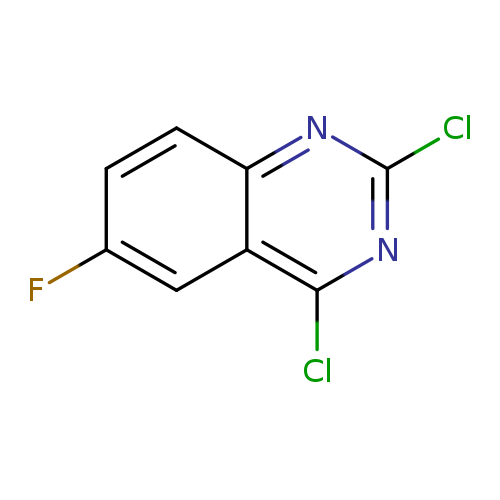 Fc1ccc2c(c1)c(Cl)nc(n2)Cl