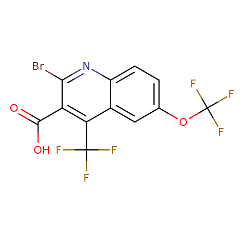 OC(=O)c1c(Br)nc2c(c1C(F)(F)F)cc(cc2)OC(F)(F)F