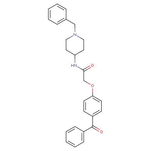 O=C(NC1CCN(CC1)Cc1ccccc1)COc1ccc(cc1)C(=O)c1ccccc1