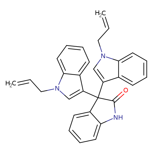 C=CCn1cc(c2c1cccc2)C1(C(=O)Nc2c1cccc2)c1cn(c2c1cccc2)CC=C