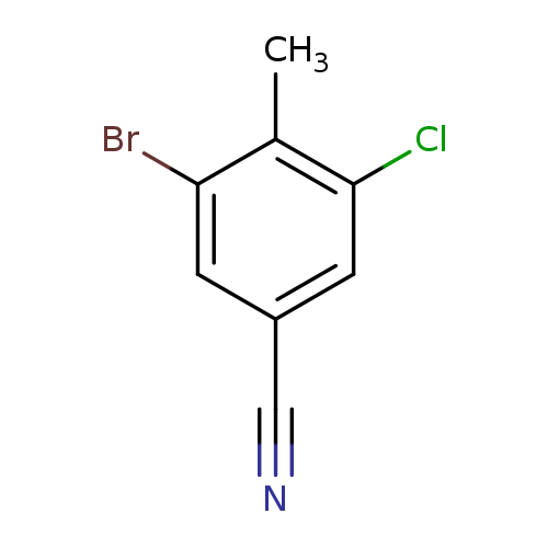 N#Cc1cc(Cl)c(c(c1)Br)C