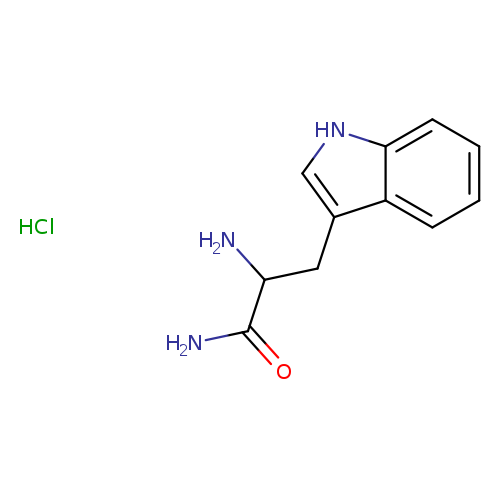 NC(=O)C(Cc1c[nH]c2c1cccc2)N.Cl